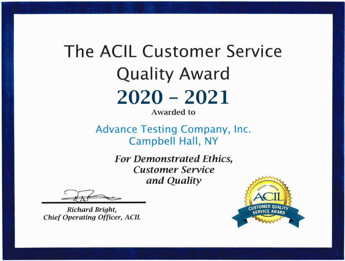 ACIL Customer Service Quality Award