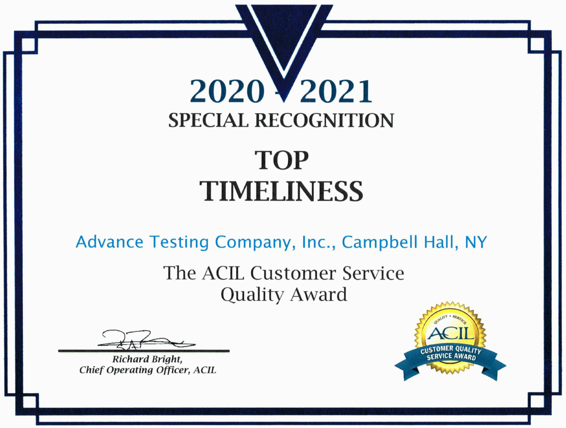 ACIL Top Timeliness Award